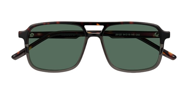 Front of Shawano in Tortoise/Transparent Gray