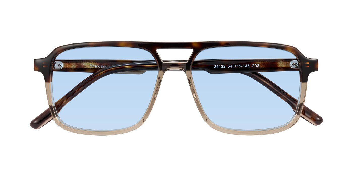 Shawano - Tortoise/Transparent Brown Tinted Sunglasses