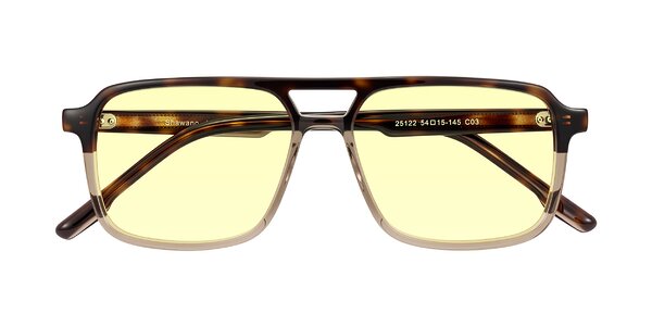 Front of Shawano in Tortoise/Transparent Brown