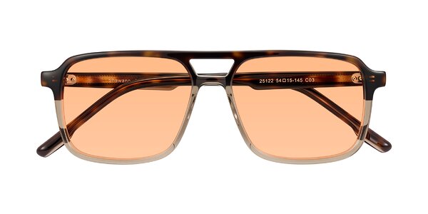 Front of Shawano in Tortoise/Transparent Brown