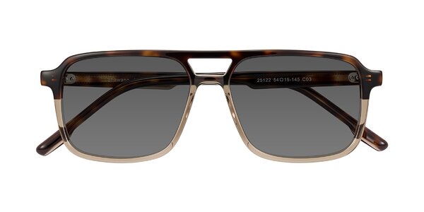 Front of Shawano in Tortoise/Transparent Brown