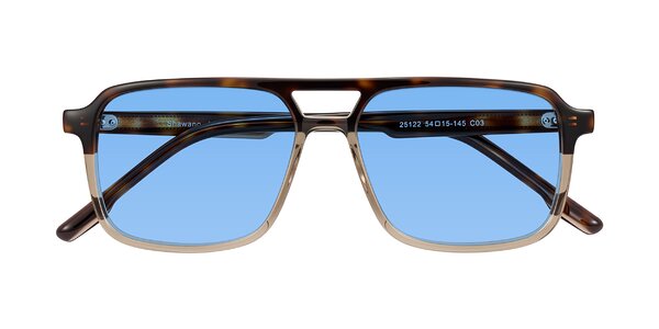 Front of Shawano in Tortoise/Transparent Brown