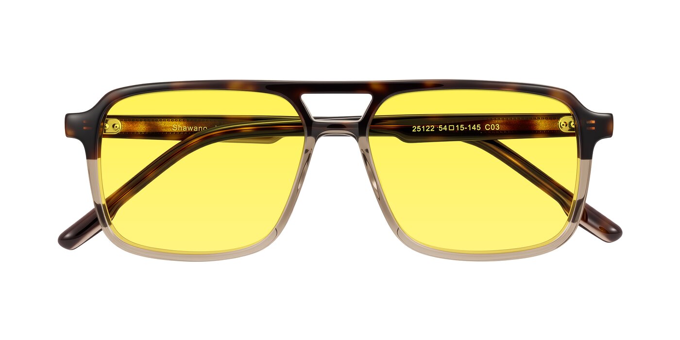 Shawano - Tortoise/Transparent Brown Tinted Sunglasses