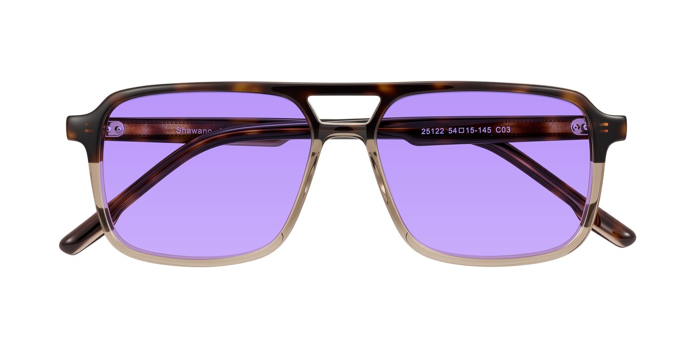 Shawano - Tortoise/Transparent Brown Tinted Sunglasses