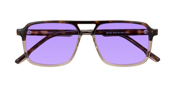 Front of Shawano in Tortoise/Transparent Brown