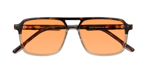 Front of Shawano in Tortoise/Transparent Brown
