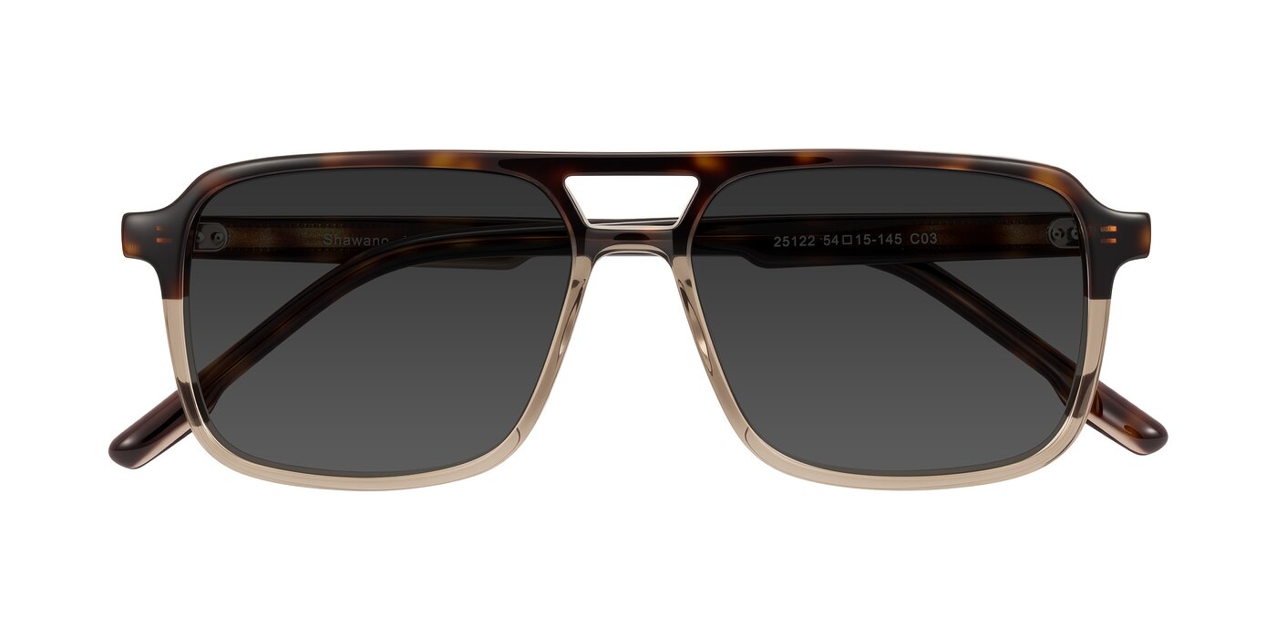 Shawano - Tortoise/Transparent Brown Tinted Sunglasses