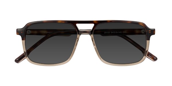 Front of Shawano in Tortoise/Transparent Brown