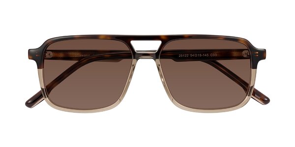 Front of Shawano in Tortoise/Transparent Brown