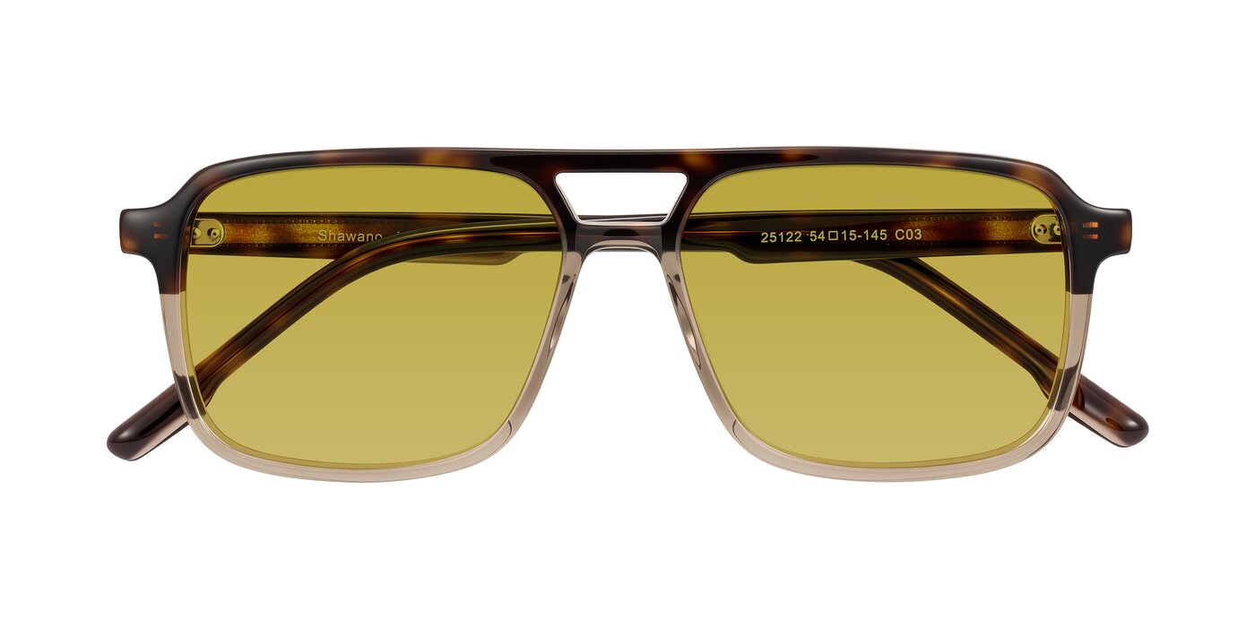 Shawano - Tortoise/Transparent Brown Tinted Sunglasses