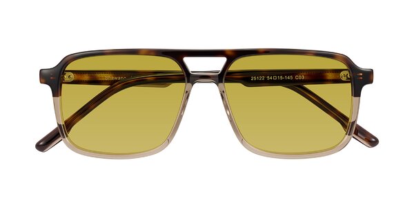 Front of Shawano in Tortoise/Transparent Brown