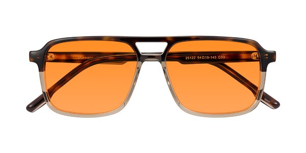 Front of Shawano in Tortoise/Transparent Brown