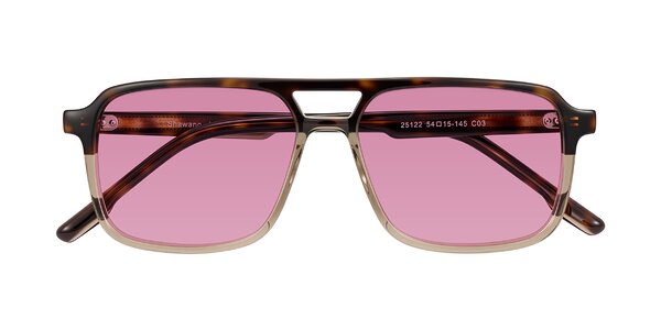 Front of Shawano in Tortoise/Transparent Brown