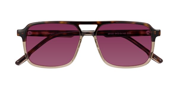 Front of Shawano in Tortoise/Transparent Brown