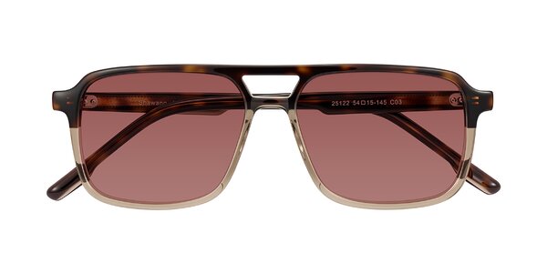 Front of Shawano in Tortoise/Transparent Brown