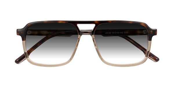 Front of Shawano in Tortoise/Transparent Brown
