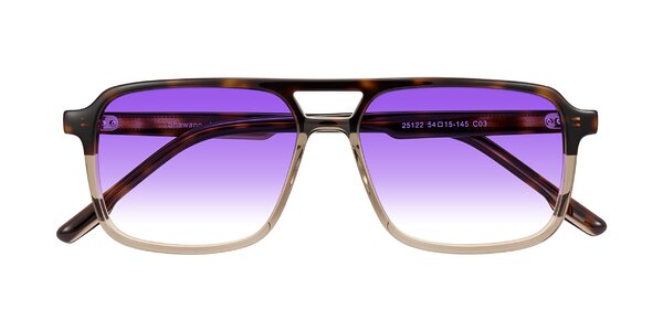 Front of Shawano in Tortoise/Transparent Brown
