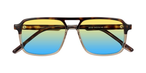 Front of Shawano in Tortoise/Transparent Brown