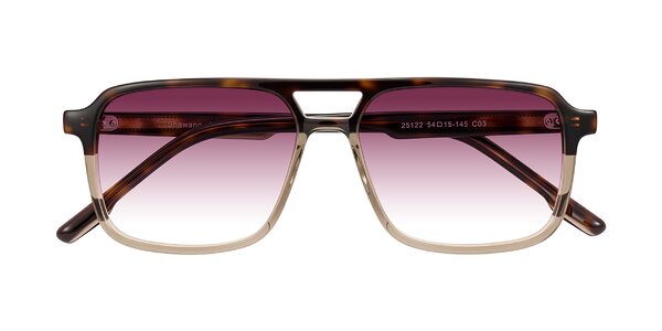 Front of Shawano in Tortoise/Transparent Brown