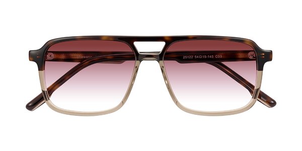 Front of Shawano in Tortoise/Transparent Brown