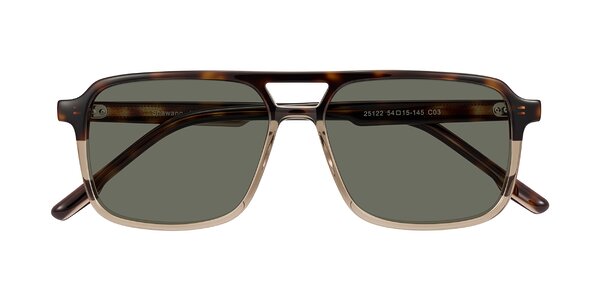 Front of Shawano in Tortoise/Transparent Brown