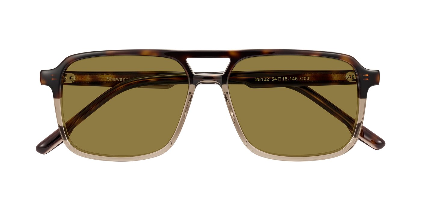 Shawano - Tortoise/Transparent Brown Polarized Sunglasses