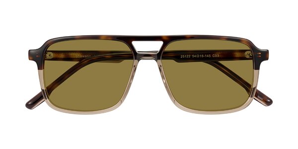 Front of Shawano in Tortoise/Transparent Brown