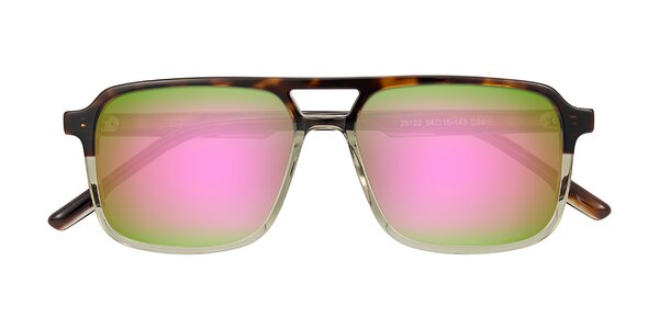 Front of Shawano in Tortoise/Transparent Green