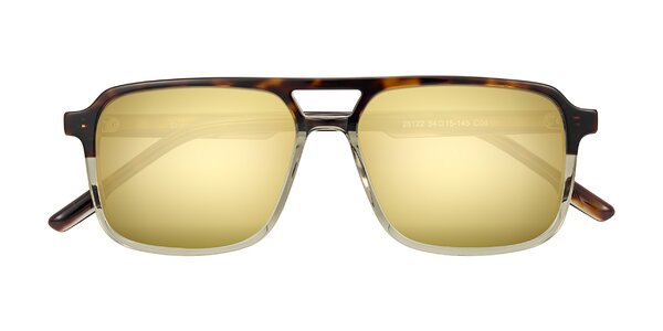 Front of Shawano in Tortoise/Transparent Green