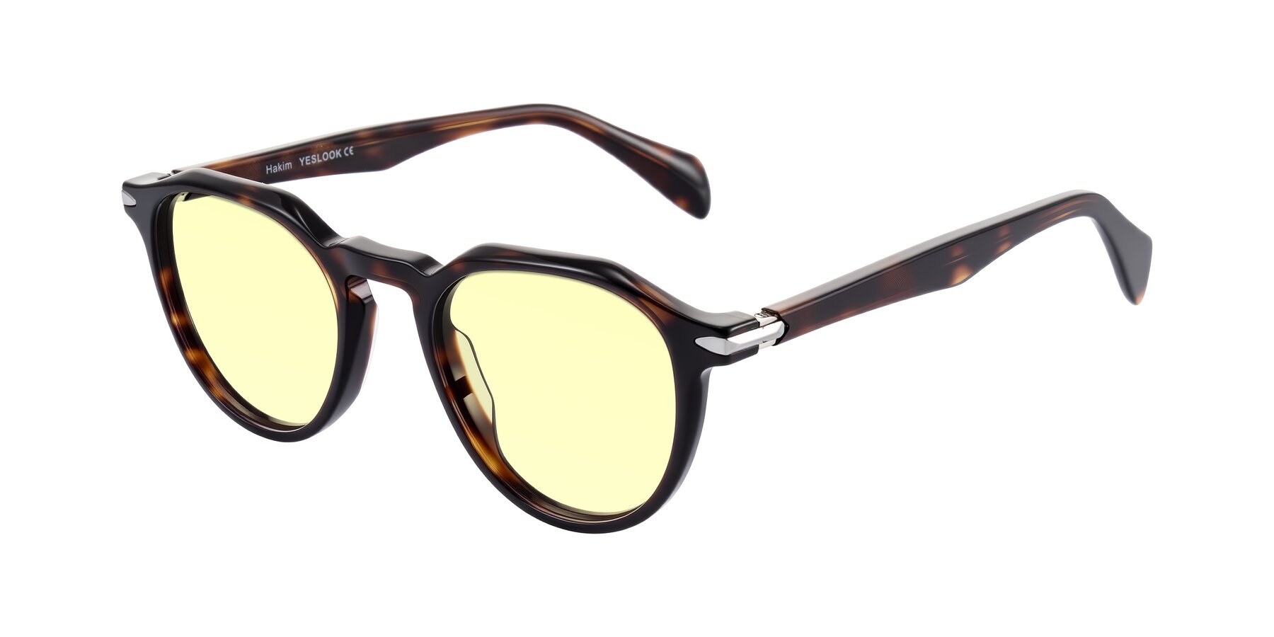 Angle of Hakim in Tortoise with Light Yellow Tinted Lenses