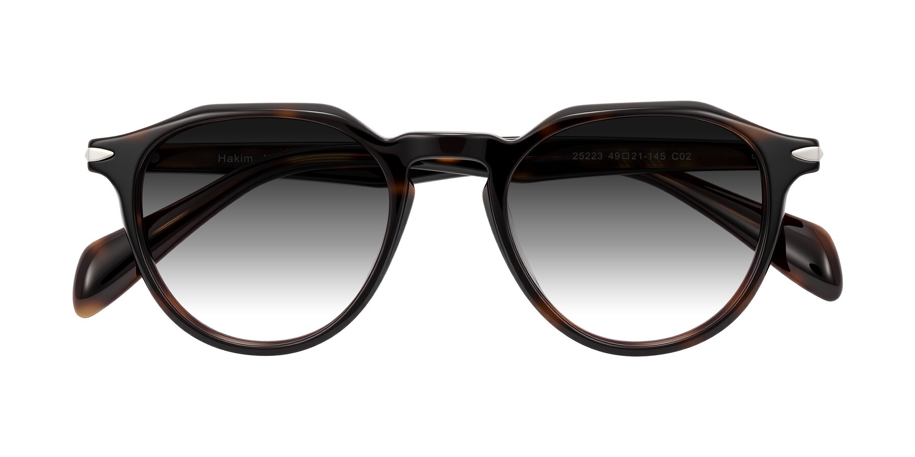 Folded Front of Hakim in Tortoise with Gray Gradient Lenses