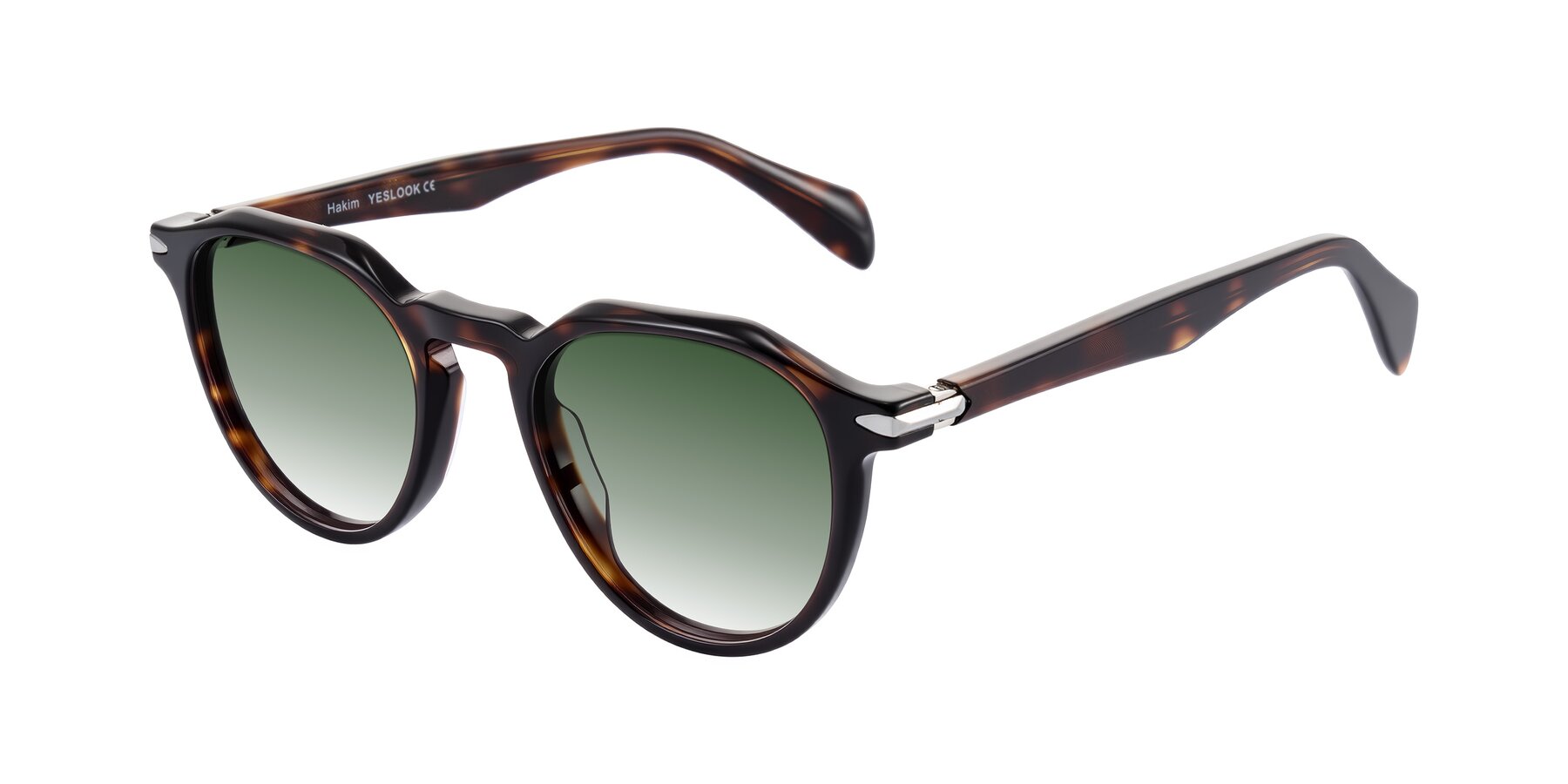 Angle of Hakim in Tortoise with Green Gradient Lenses