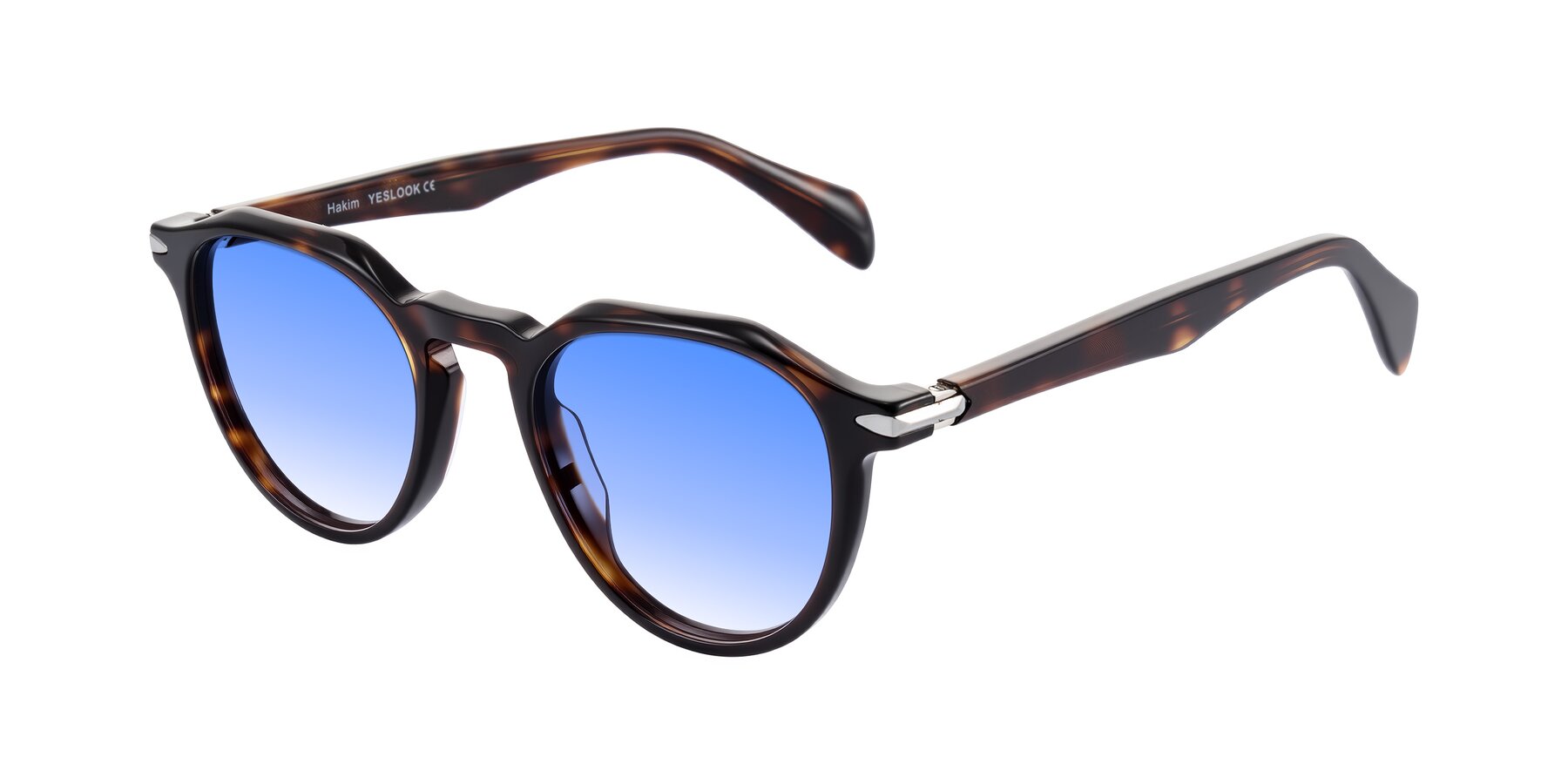 Angle of Hakim in Tortoise with Blue Gradient Lenses