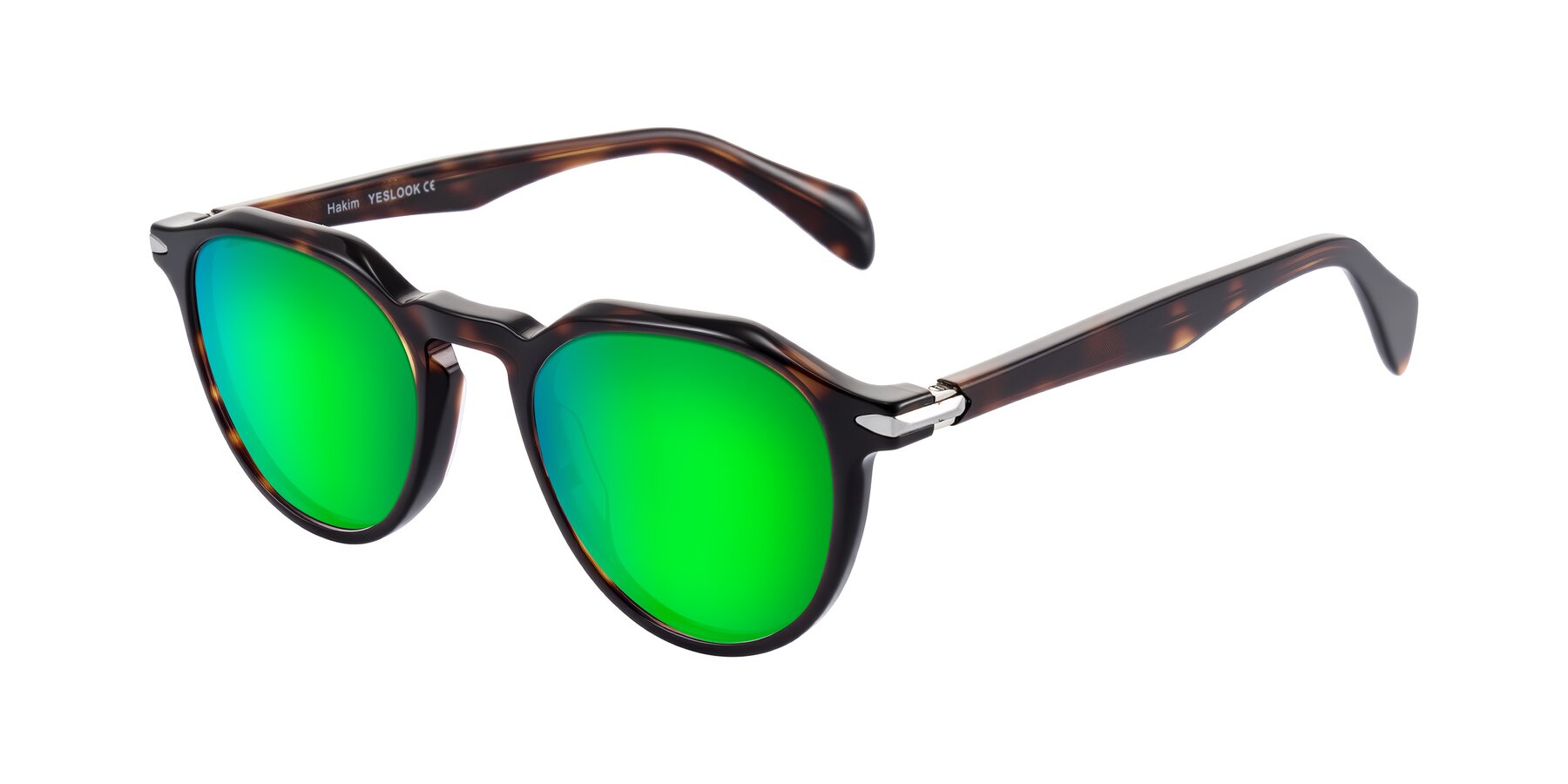 Angle of Hakim in Tortoise with Green Mirrored Lenses