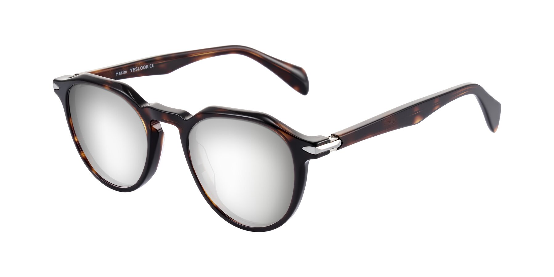 Angle of Hakim in Tortoise with Silver Mirrored Lenses