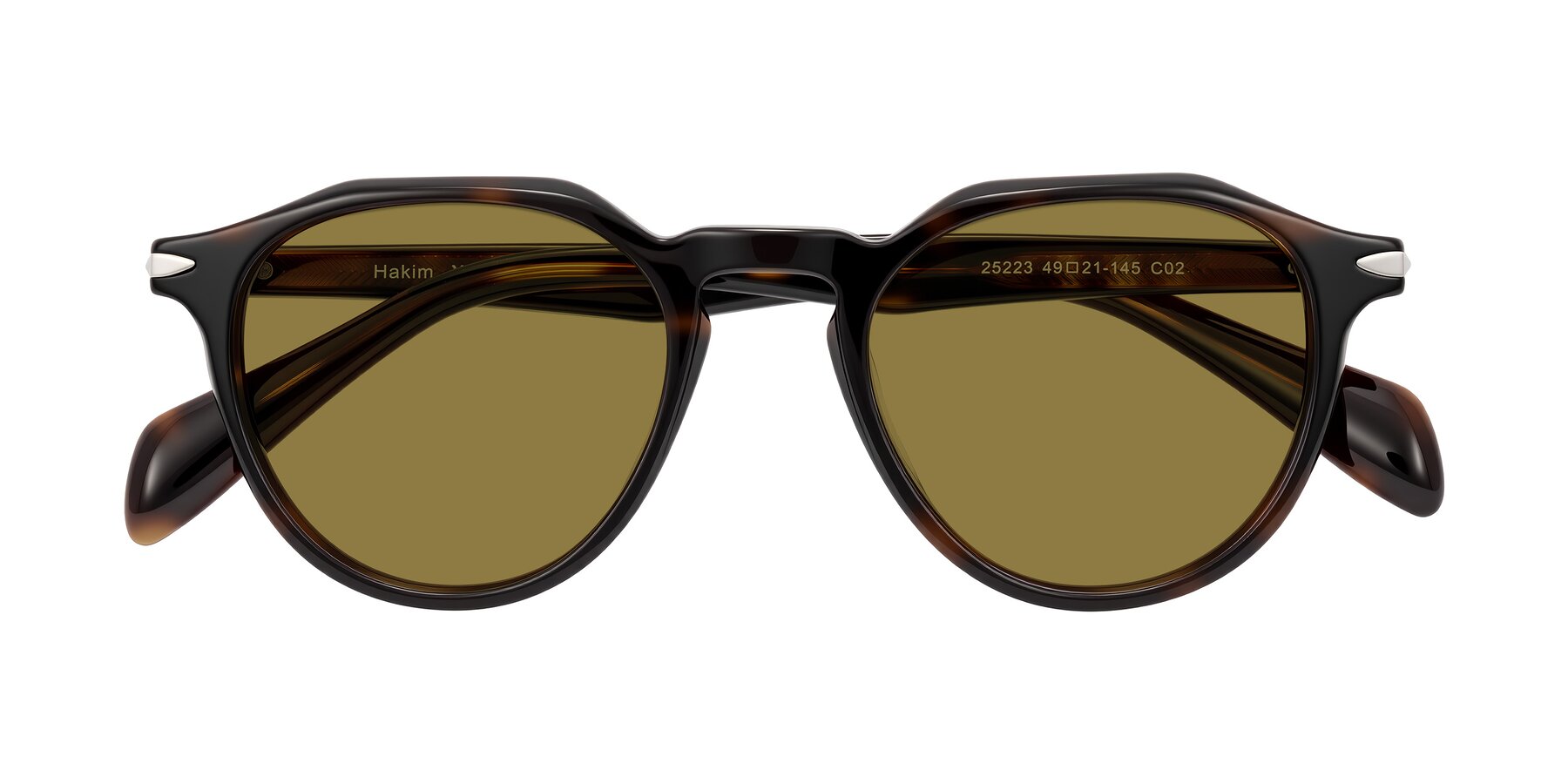 Folded Front of Hakim in Tortoise with Brown Polarized Lenses