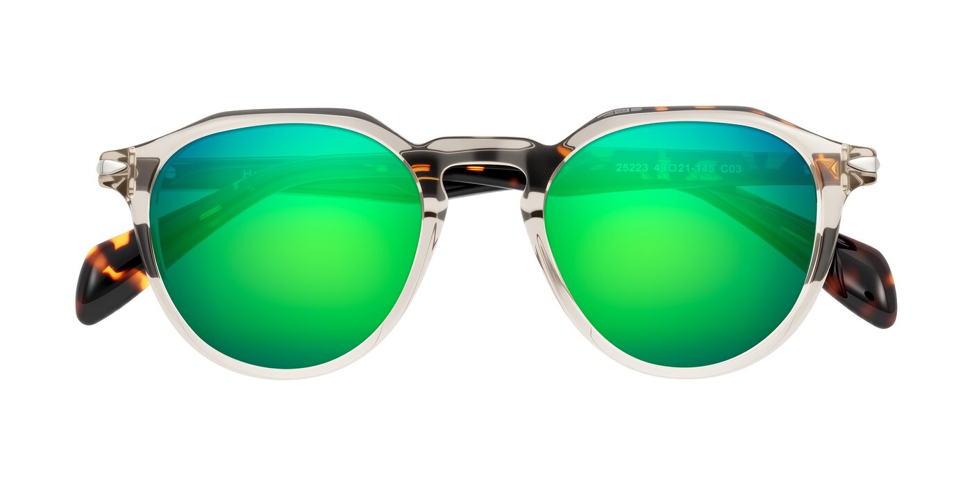 Hakim - Champagne/Tortoise Flash Mirrored Sunglasses