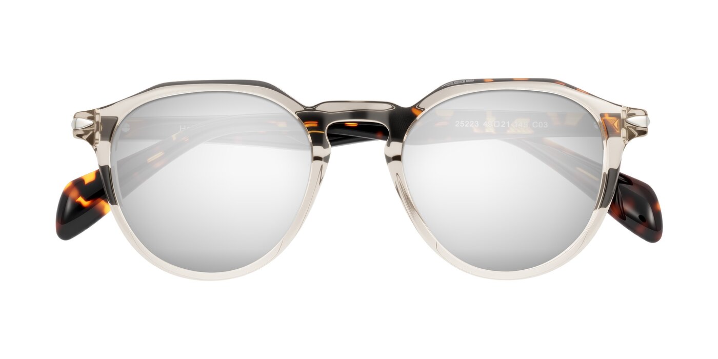 Hakim - Champagne/Tortoise Flash Mirrored Sunglasses