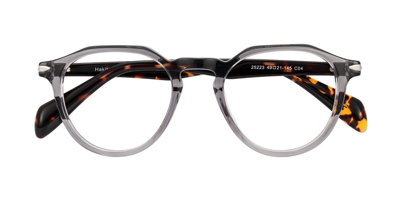 Hakim - Crystal Gray Blue/Tortoise Eyeglasses