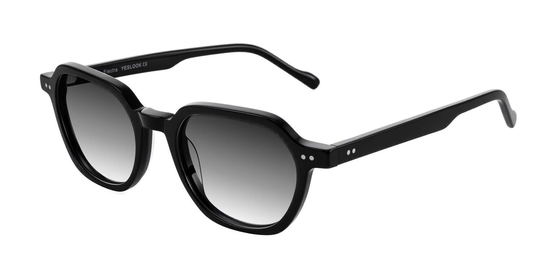 Angle of Electra in Black with Gray Gradient Lenses