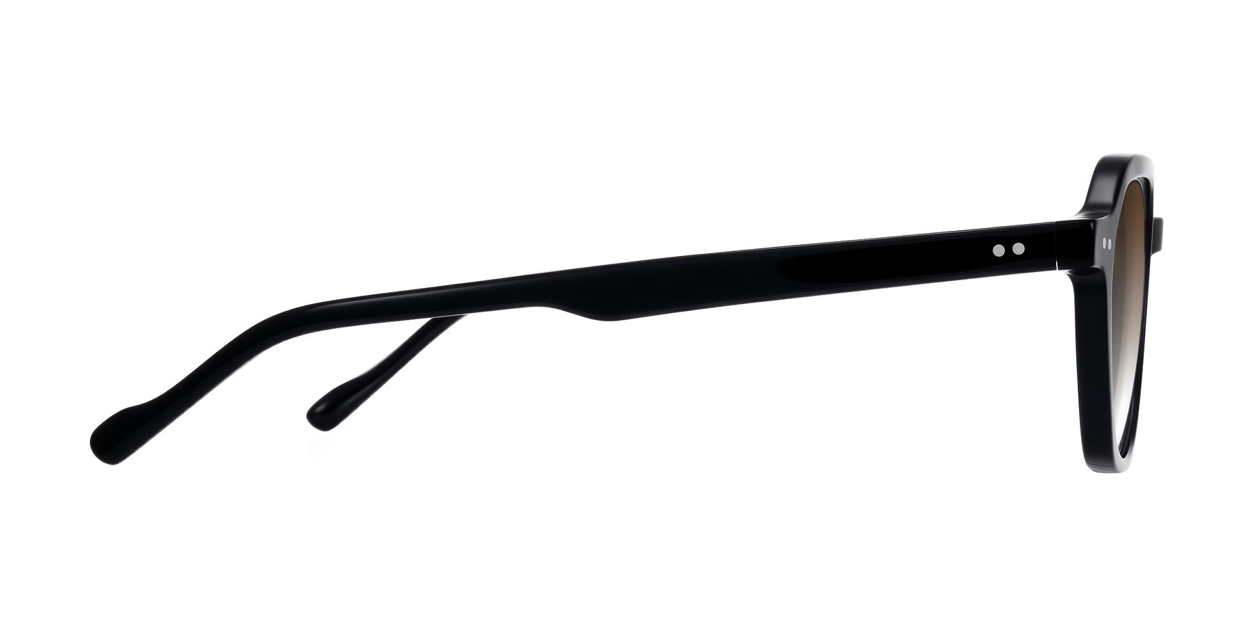 Side of Electra in Black with Brown Gradient Lenses