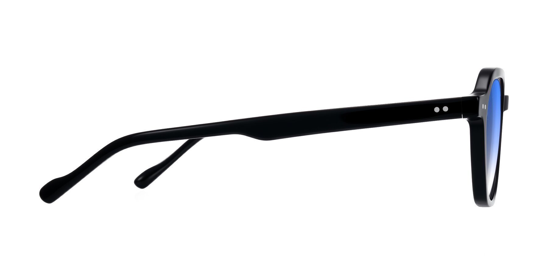 Side of Electra in Black with Blue Gradient Lenses
