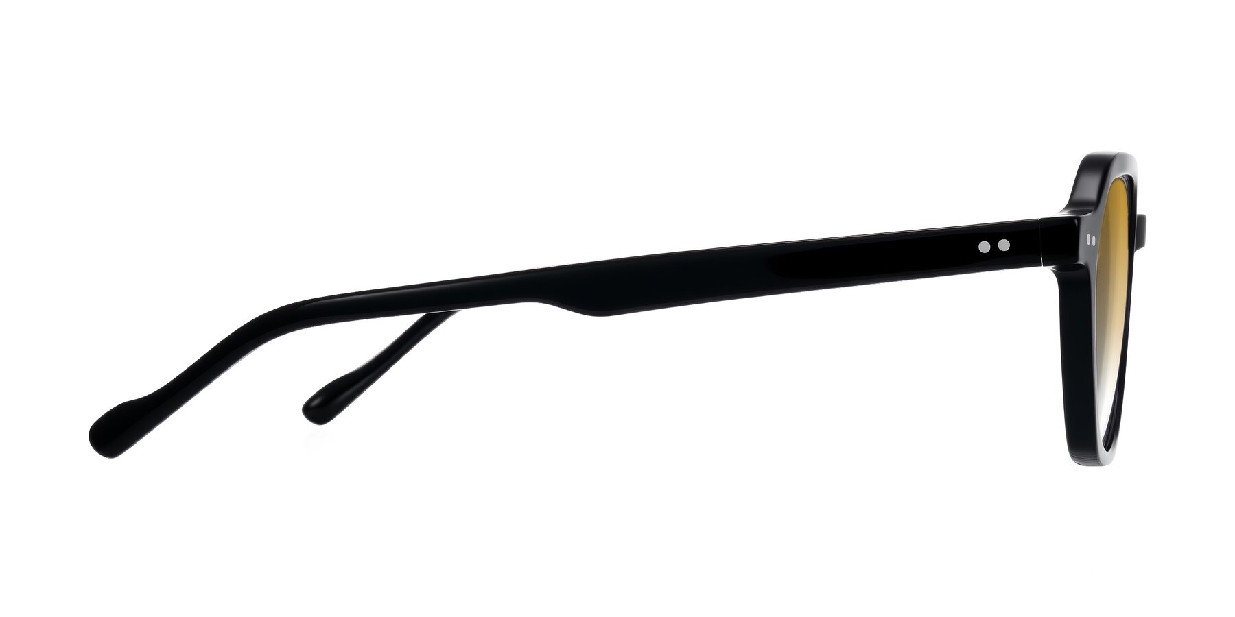Side of Electra in Black with Champagne Gradient Lenses