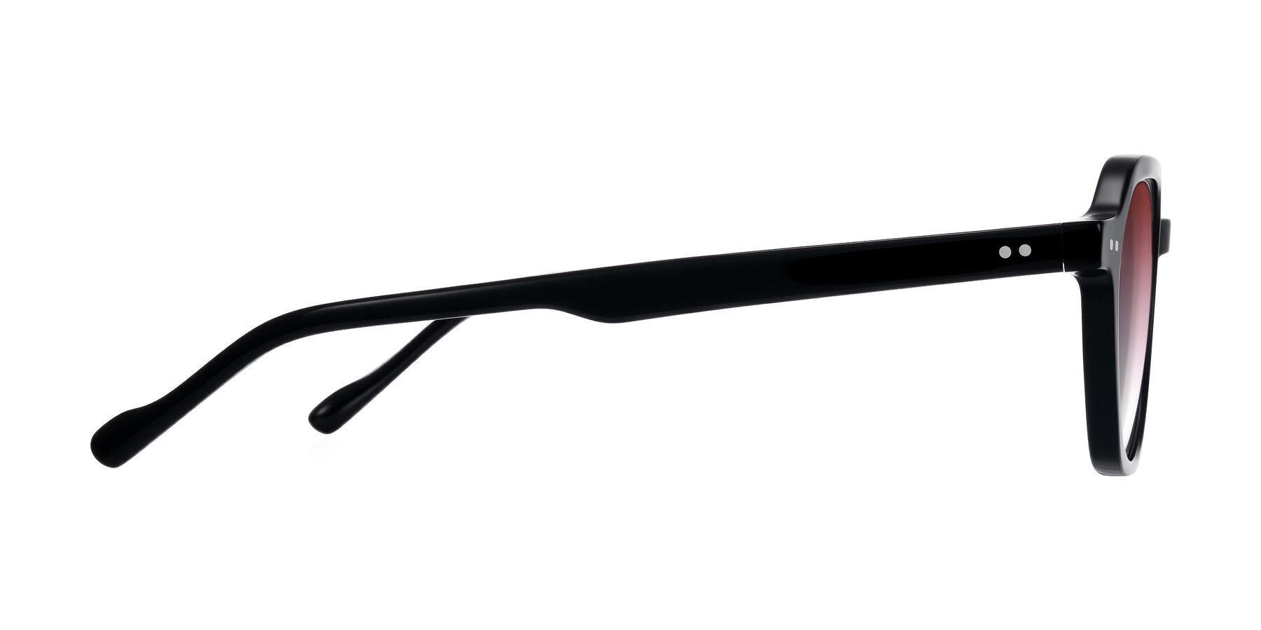 Side of Electra in Black with Garnet Gradient Lenses