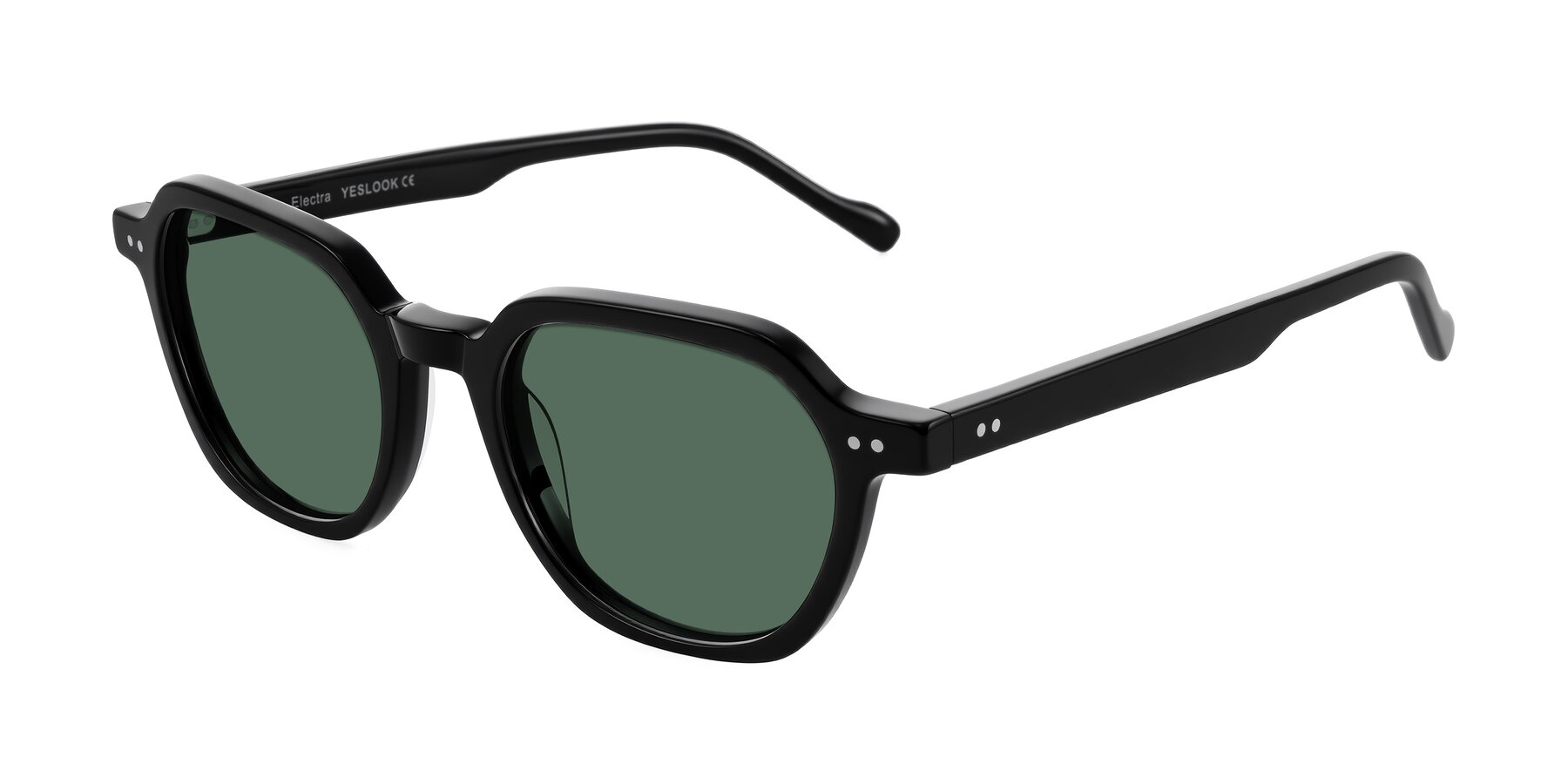 Angle of Electra in Black with Green Polarized Lenses