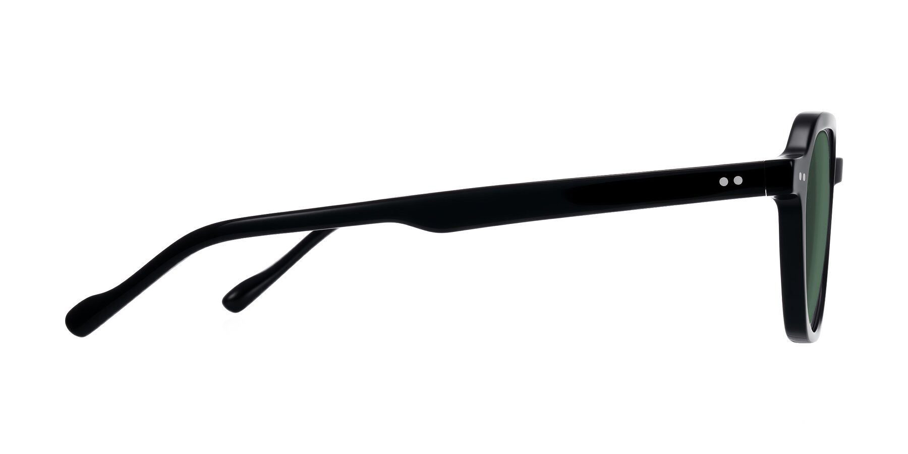 Side of Electra in Black with Green Polarized Lenses