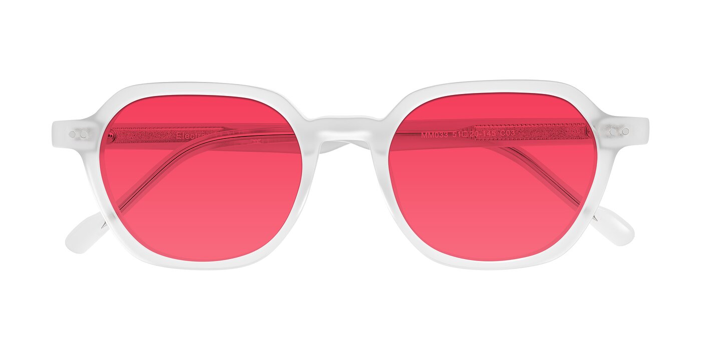 Electra - Transparent White Matte Tinted Sunglasses