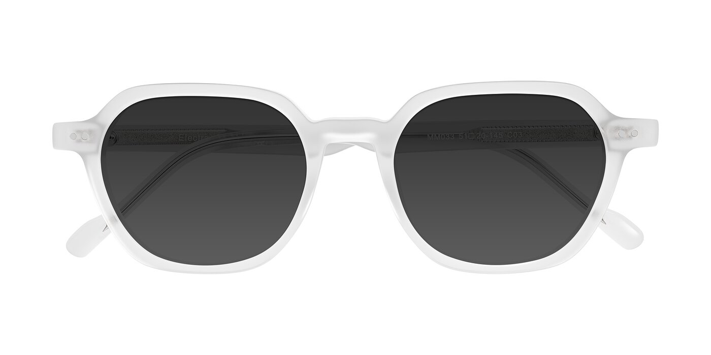 Electra - Transparent White Matte Tinted Sunglasses