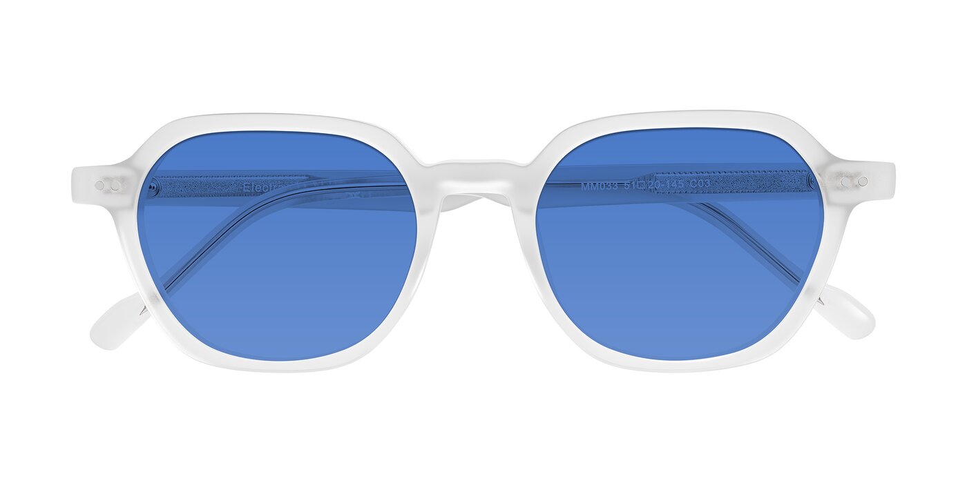Electra - Transparent White Matte Tinted Sunglasses