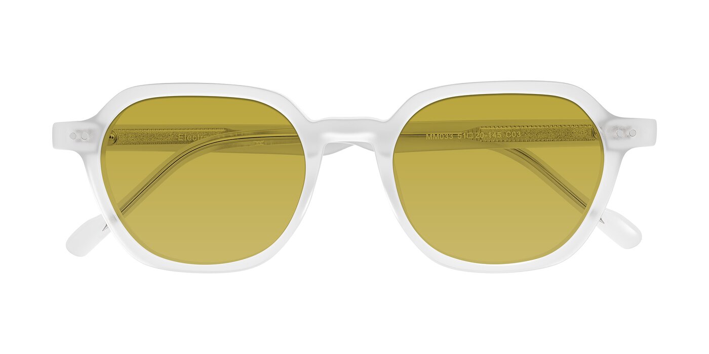 Electra - Transparent White Matte Tinted Sunglasses